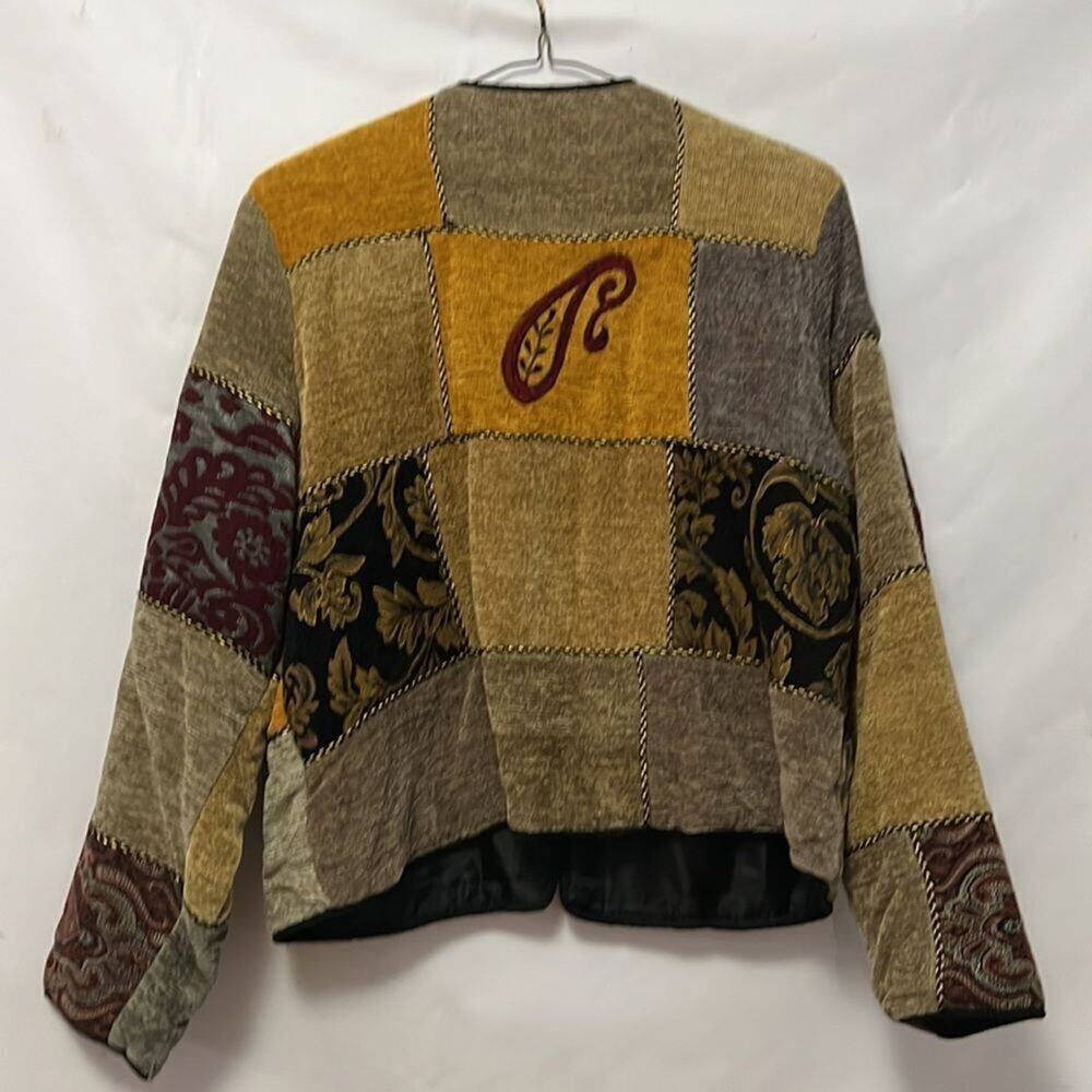 VINTAGE ALEX KIM PATCHWORK JACKET SIZE XL - Picture 2 of 6